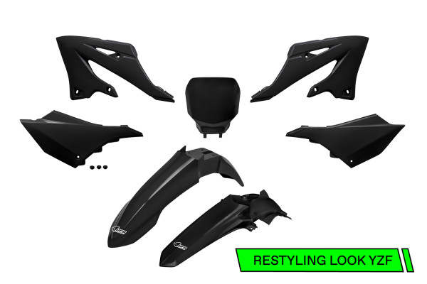 Plastic Kit black for Yamaha YZ 125 (2022-26) - YZ 250 (2022-26) - YZ 125 X (2022-26) - YZ 250 X (2022-26)